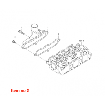 Joint d'amission d'air Iseki / Isuzu E3CC, E3CD, E3CE, E3CF, E3CG, Massey Ferguson, Mitsubishi, Agco Challenger