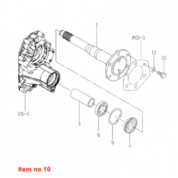 Boulon de roue Iseki (Arrière) TA, TF, TG, TH, TK, TLE, TM, TU, Massey Ferguson, 